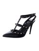 Valentino Rockstud Accents Leather T-Strap Pumps