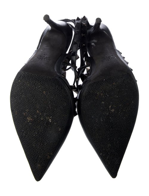 Valentino Rockstud Accents Leather T-Strap Pumps