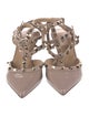 Valentino Rockstud Accents Patent Leather T-Strap Pumps