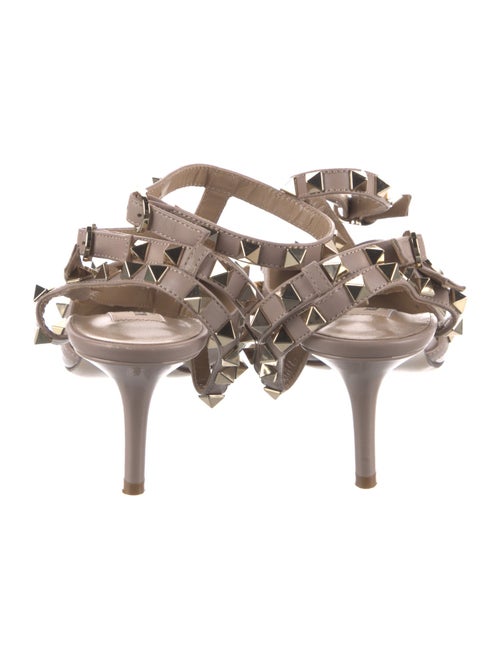 Valentino Rockstud Accents Patent Leather T-Strap Pumps