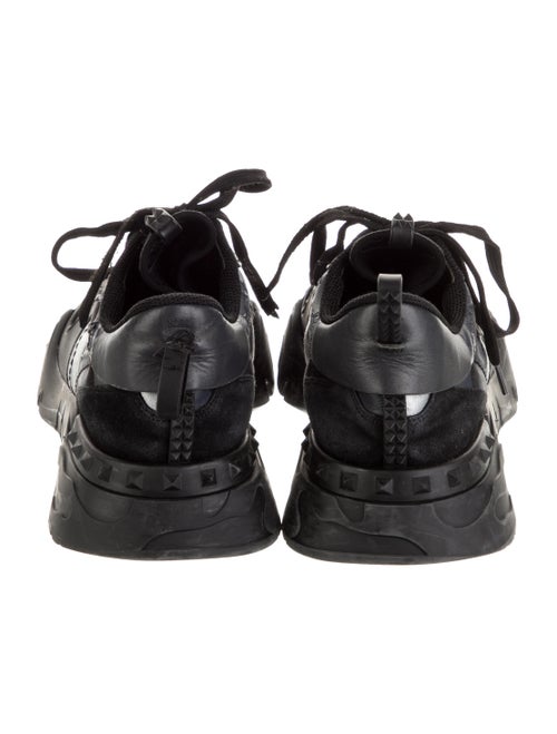 Valentino Rockstud Accents Leather Sneakers