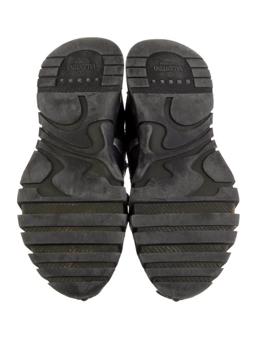Valentino Rockstud Accents Leather Sneakers