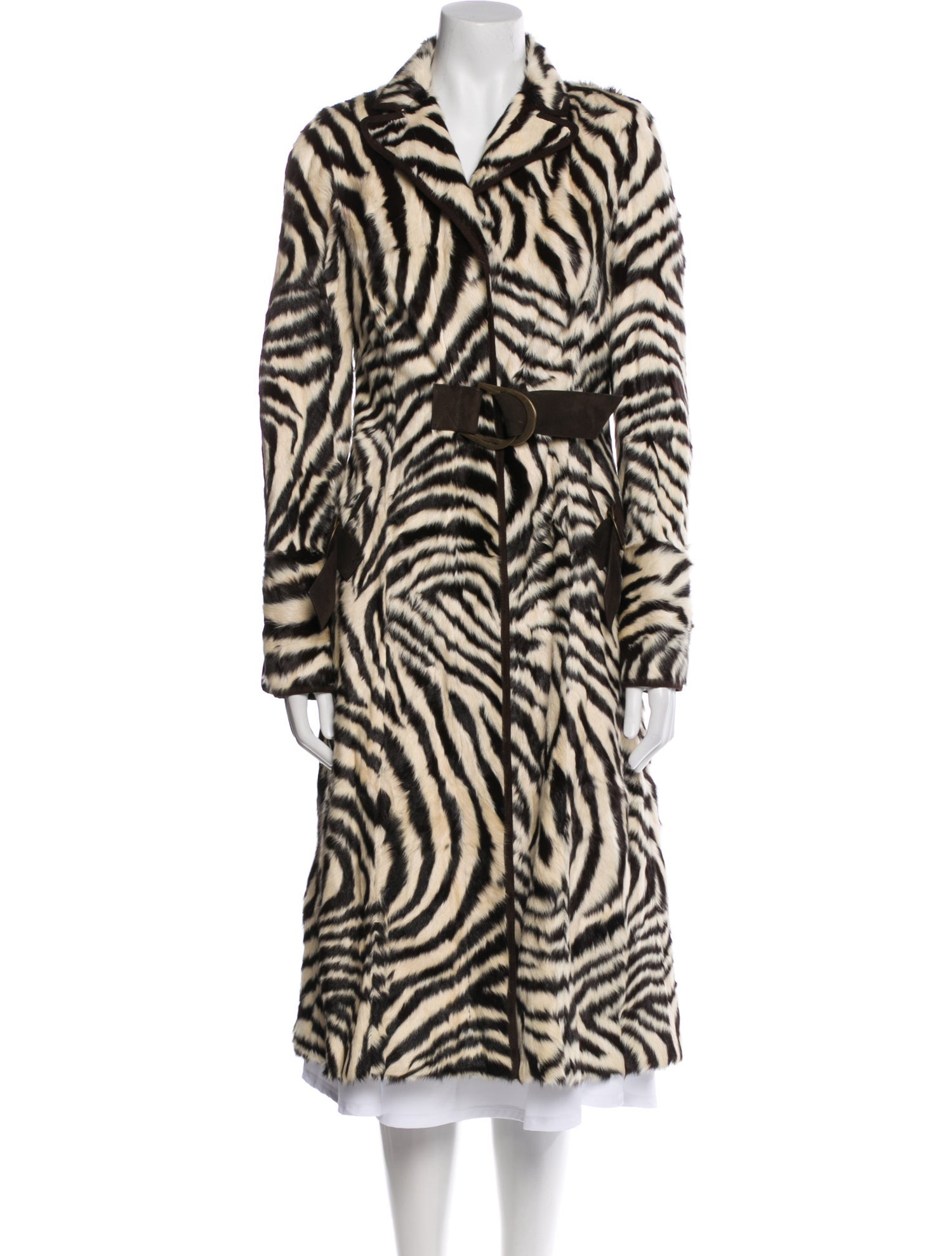Valentino Fur Animal Print Faux Fur Coat