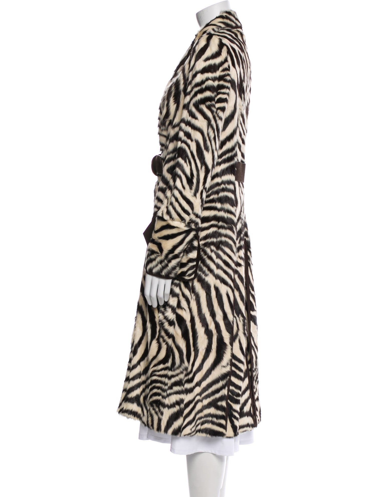 Valentino Fur Animal Print Faux Fur Coat