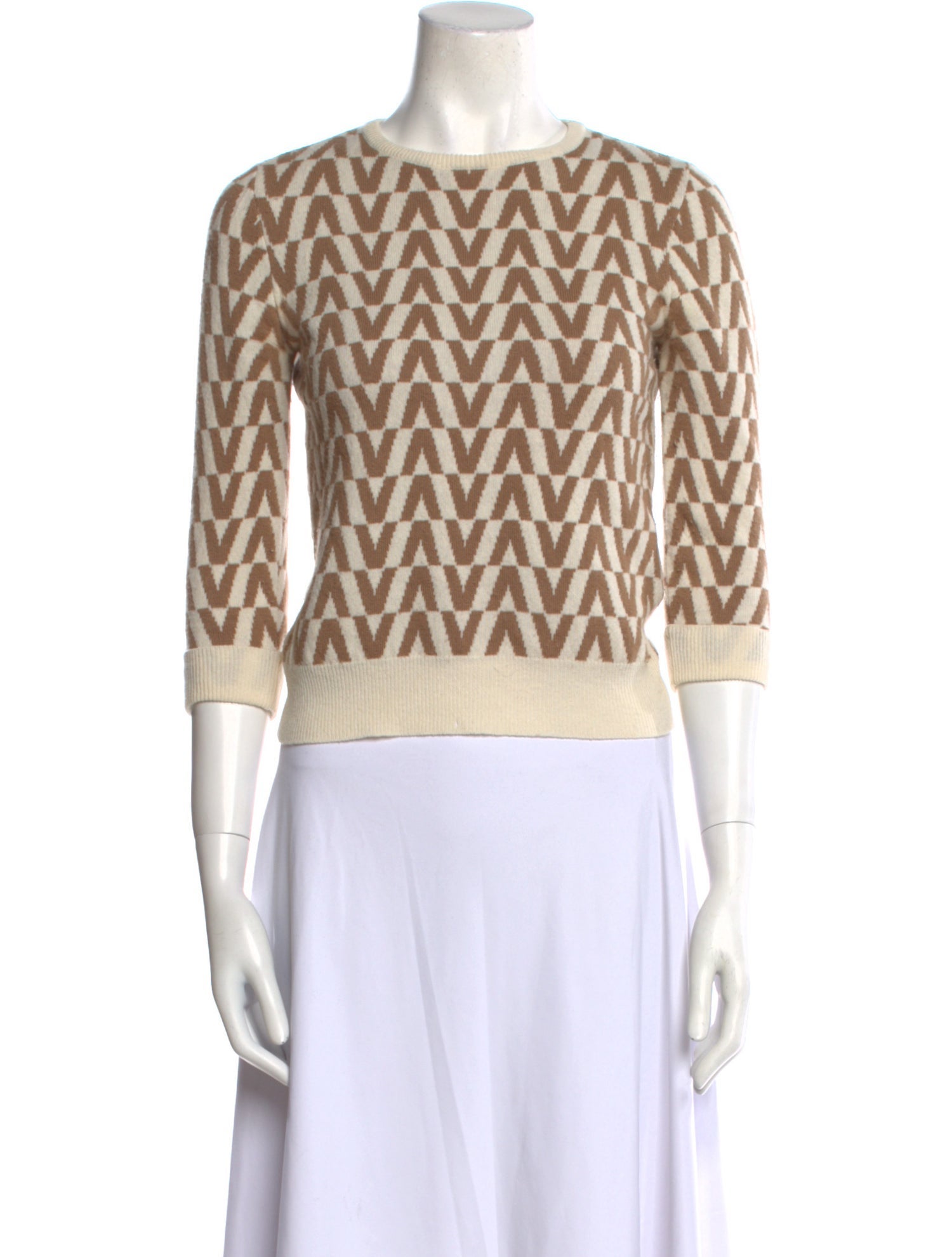 Valentino Virgin Wool Printed Sweater