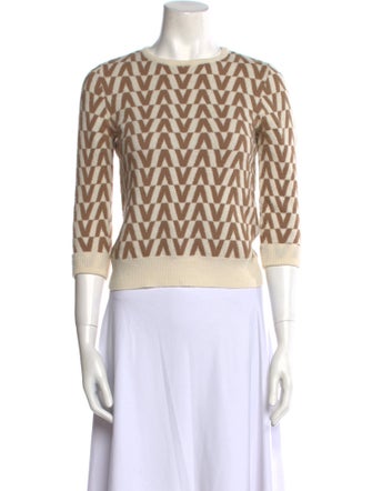 Valentino Virgin Wool Printed Sweater