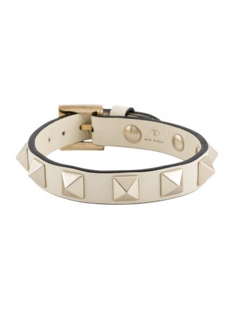 Valentino Leather Rockstud Wrap Bracelet