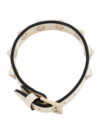 Valentino Leather Rockstud Wrap Bracelet