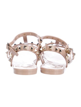 Valentino Rockstud Accents Rubber Gladiator Sandals