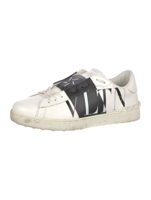 Valentino Rockstud Accents Leather Sneakers
