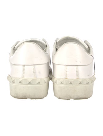 Valentino Rockstud Accents Leather Sneakers
