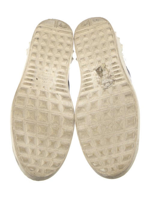 Valentino Rockstud Accents Leather Sneakers