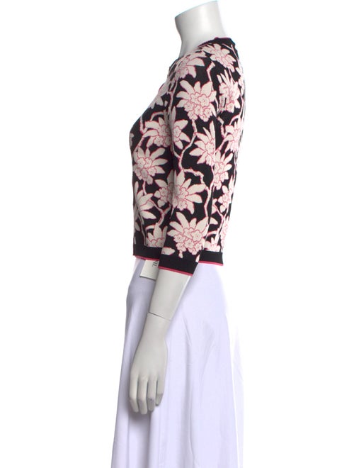 Valentino Floral Print Crew Neck Sweater