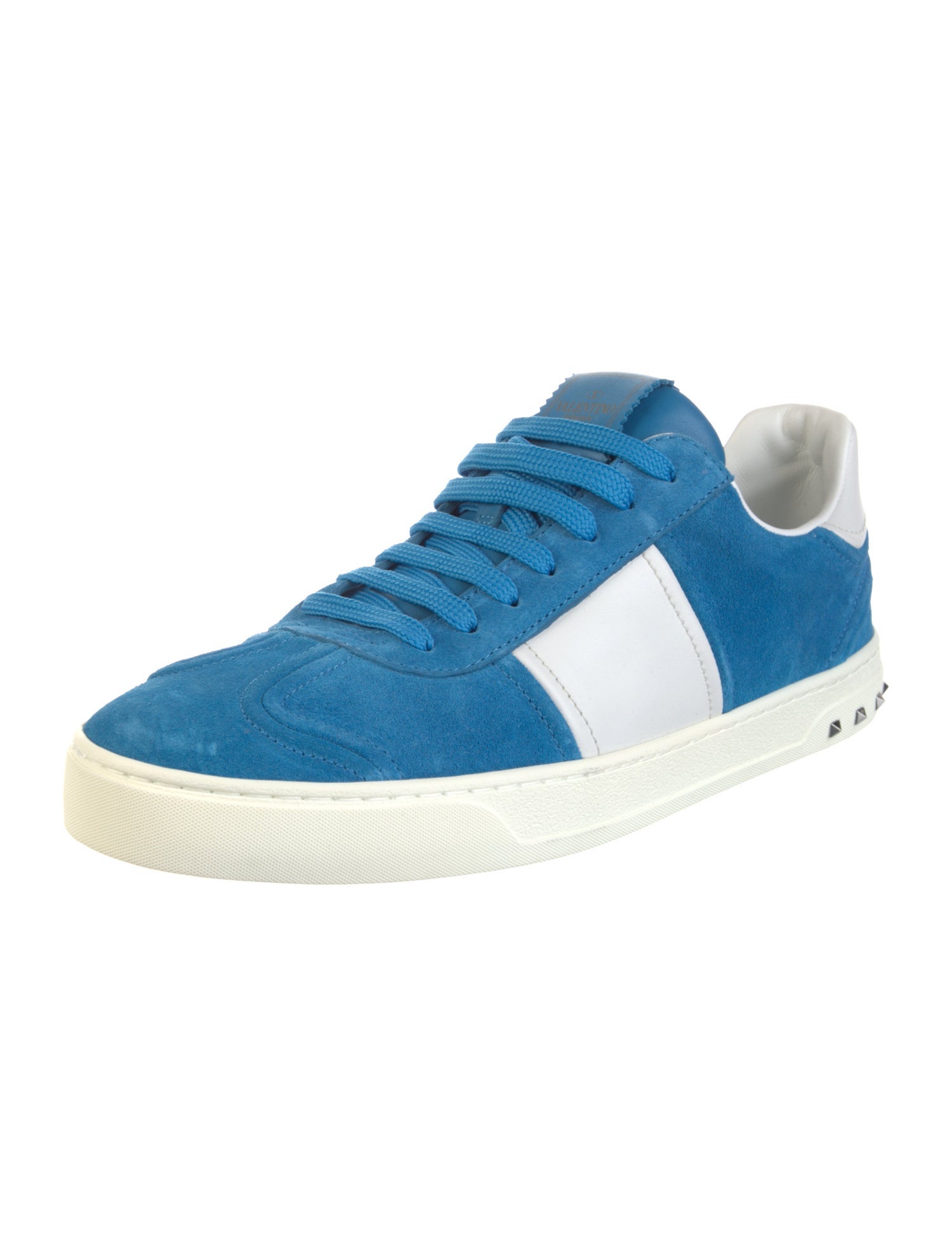 Valentino Rockstud Accents Suede Sneakers