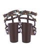 Valentino Rockstud Accents Leather Gladiator Sandals