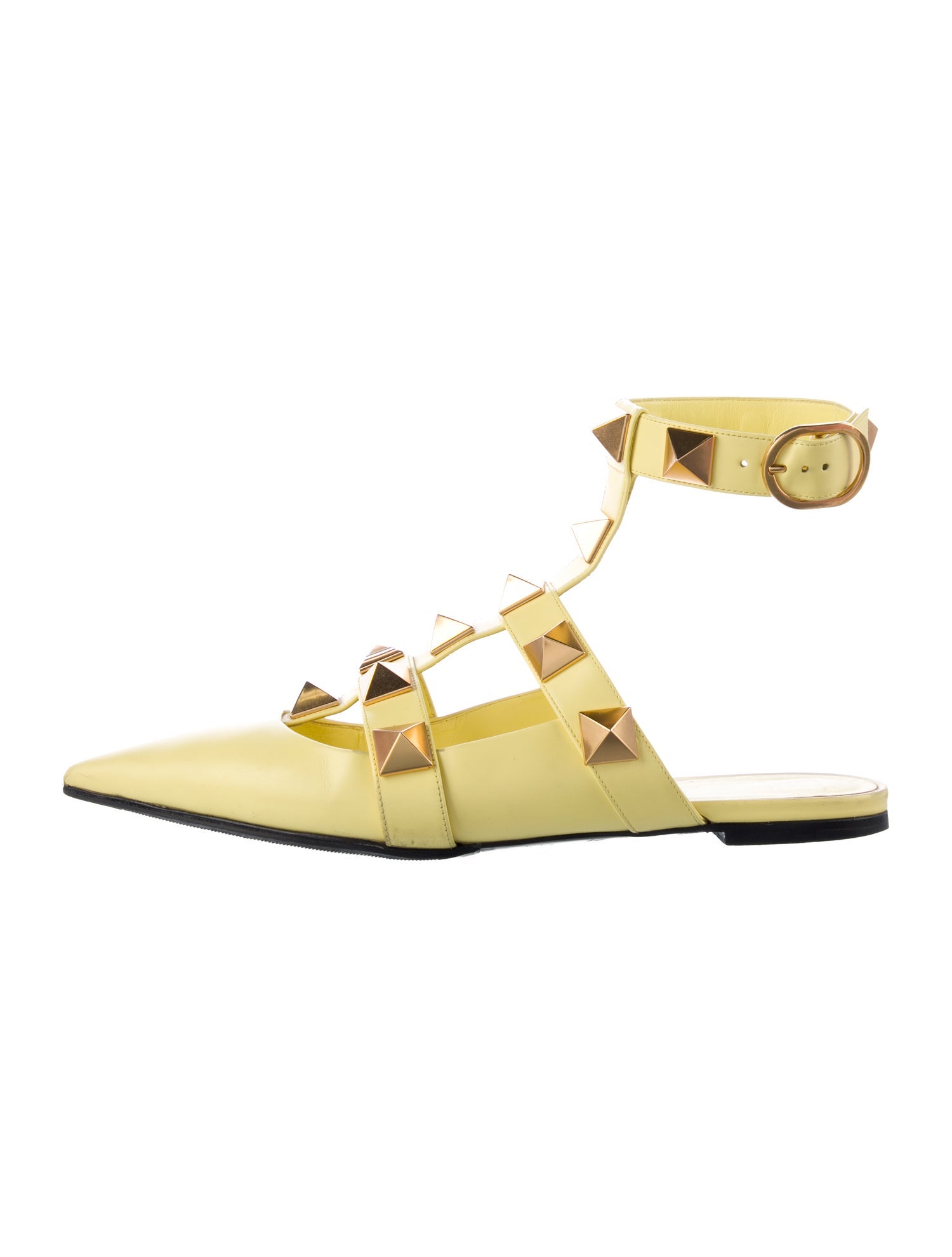 Valentino Rockstud Accents Leather Mules