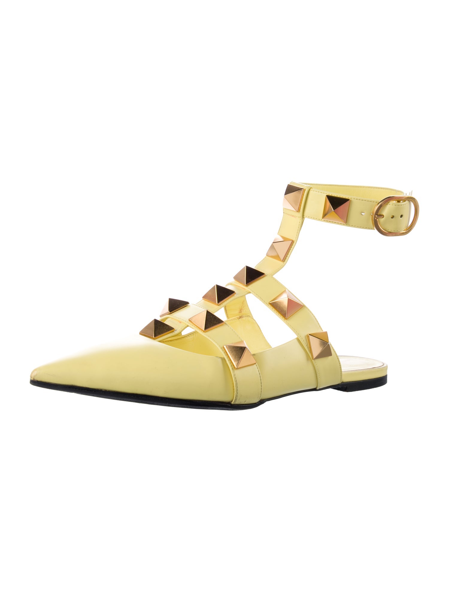 Valentino Rockstud Accents Leather Mules