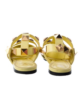 Valentino Rockstud Accents Leather Mules