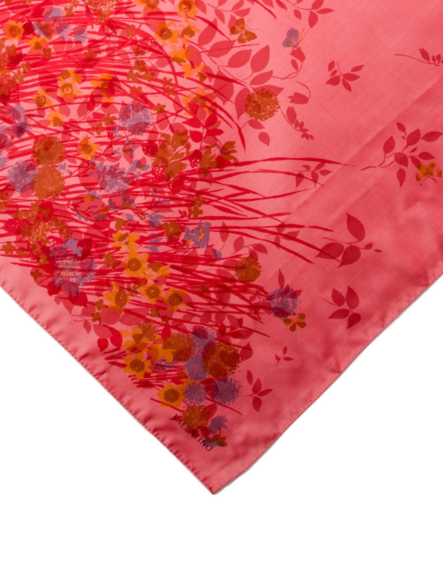 Valentino Silk Floral Print Scarf w/ Tags