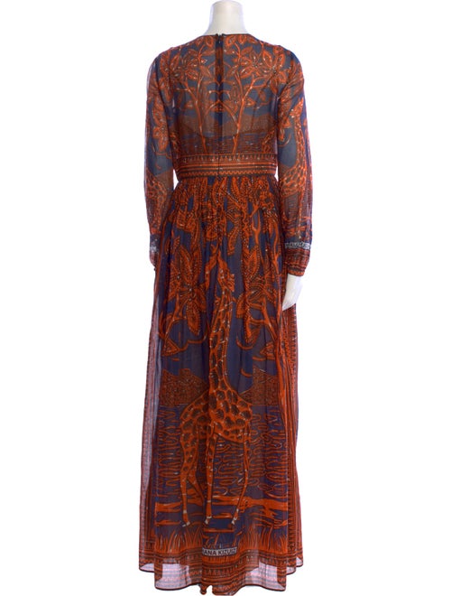 Valentino Paisley Print Midi Length Dress