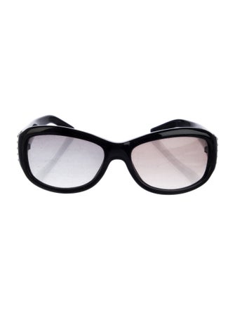 Valentino Faux Pearl Accents Oversize Sunglasses