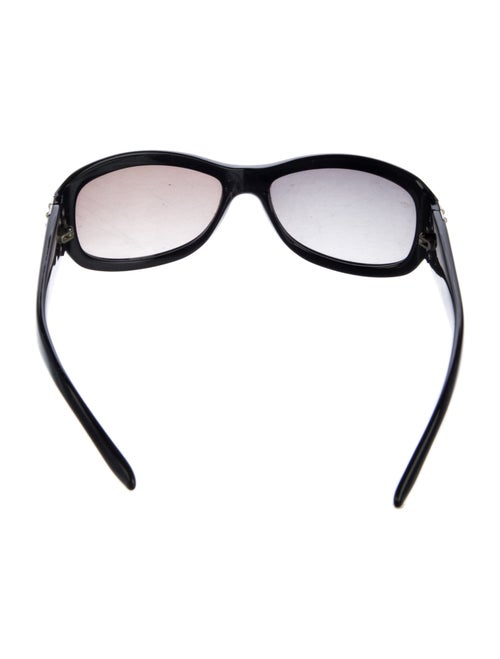 Valentino Faux Pearl Accents Oversize Sunglasses