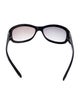 Valentino Faux Pearl Accents Oversize Sunglasses