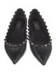 Valentino Rockstud Accents Leather Ballet Flats