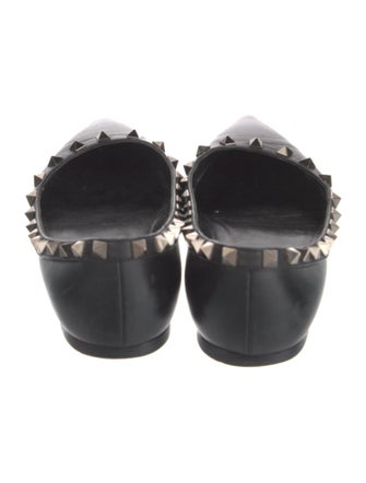 Valentino Rockstud Accents Leather Ballet Flats