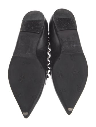 Valentino Rockstud Accents Leather Ballet Flats