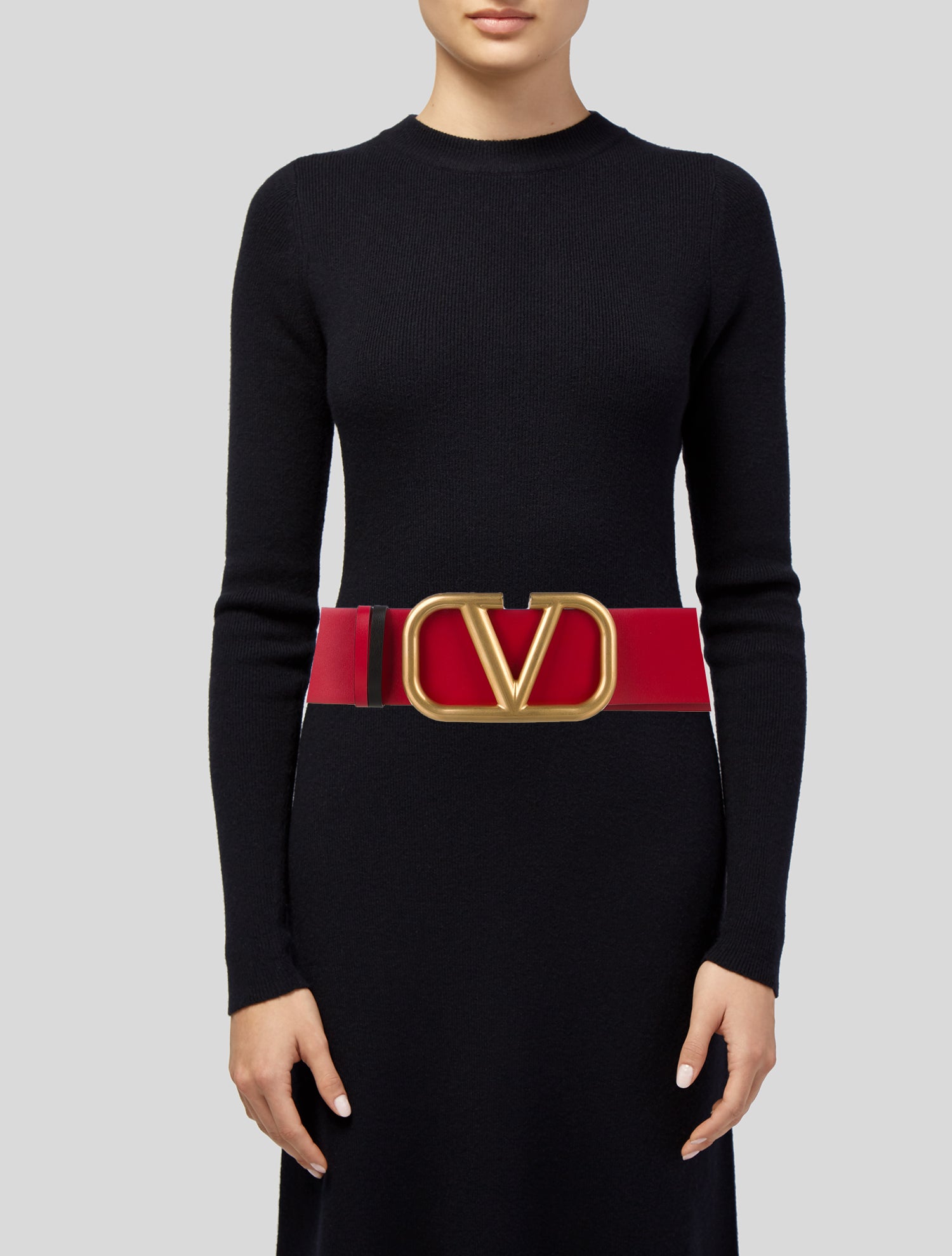 Valentino Wide Leather Belt