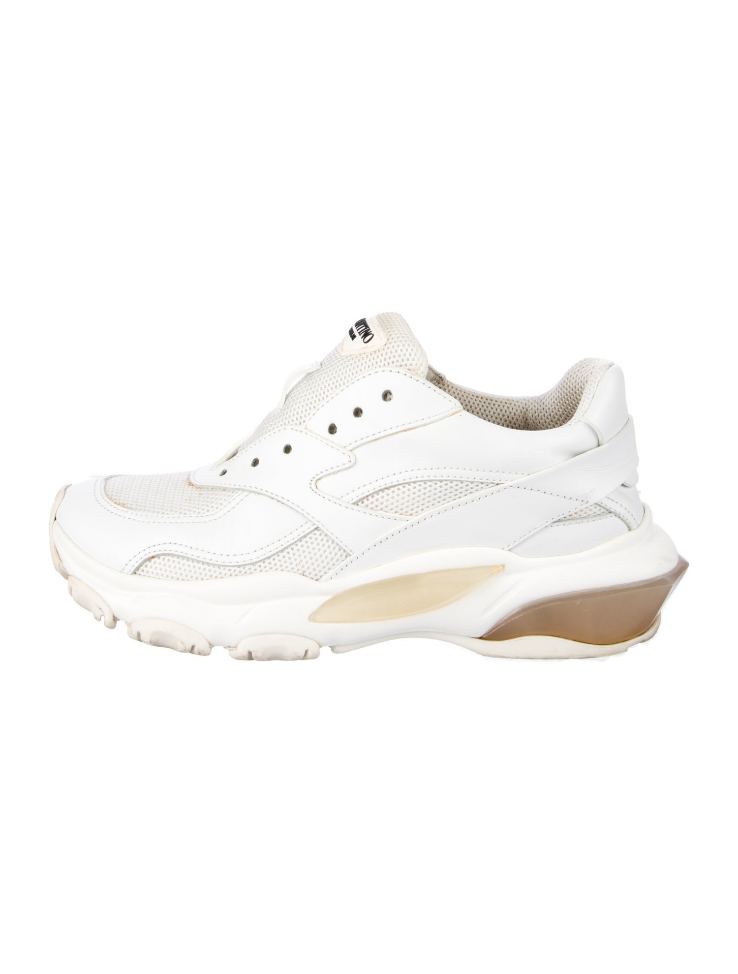 Valentino Leather Colorblock Pattern Chunky Sneakers