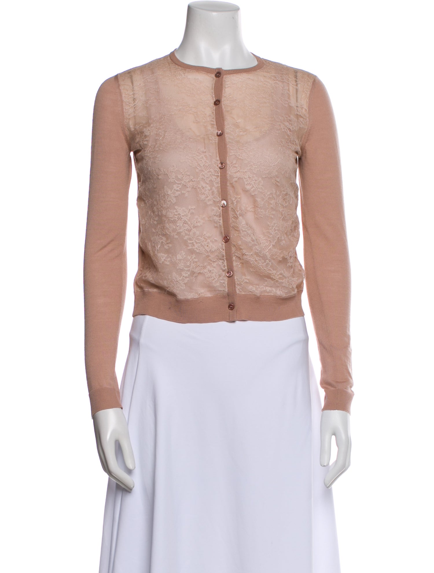 Valentino Wool Crew Neck Crop Top