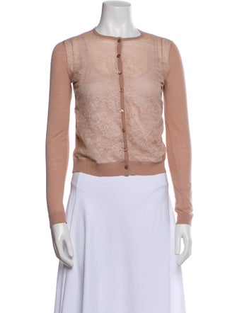 Valentino Wool Crew Neck Crop Top