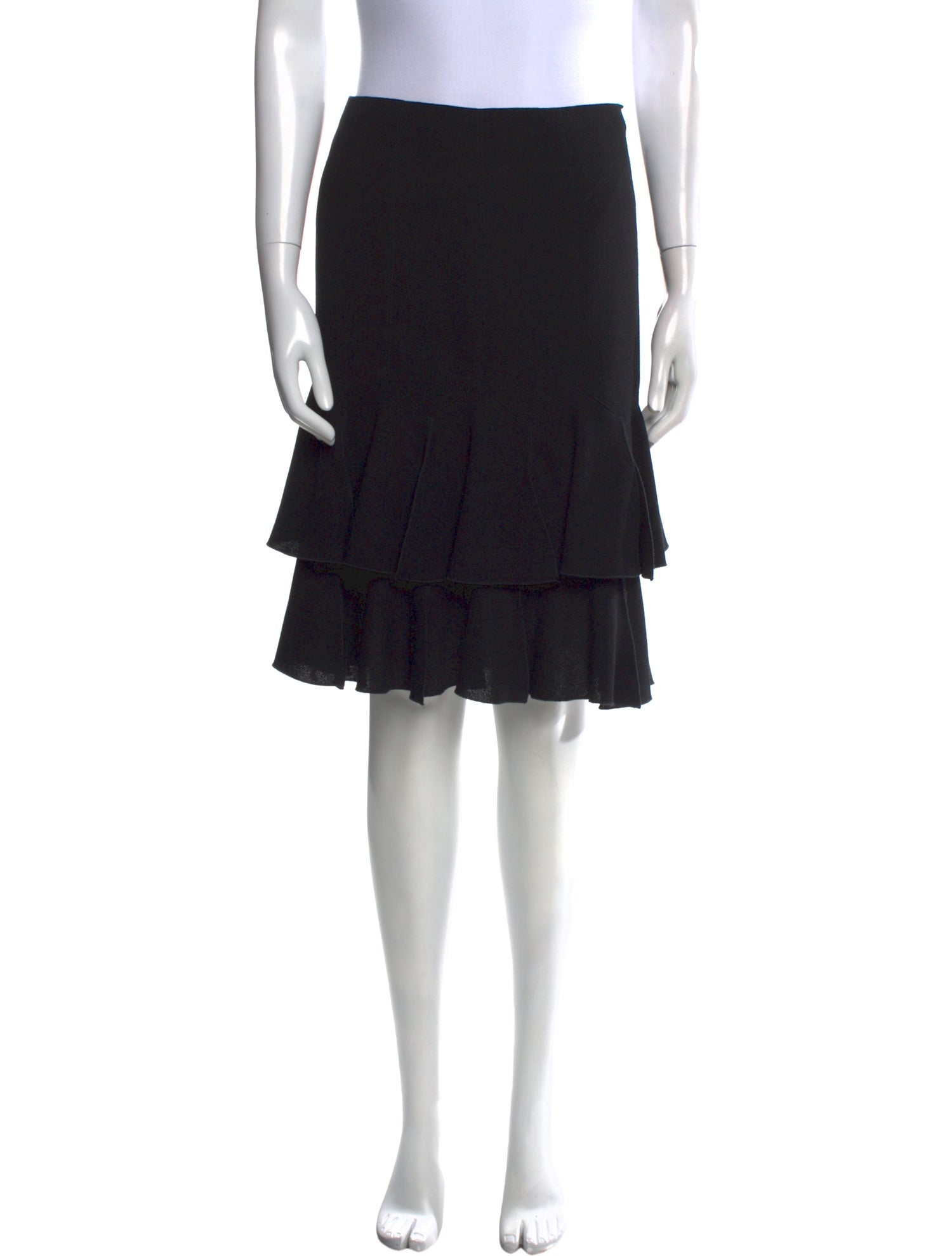 Valentino Ruffle Embellishment Knee-Length Skirt