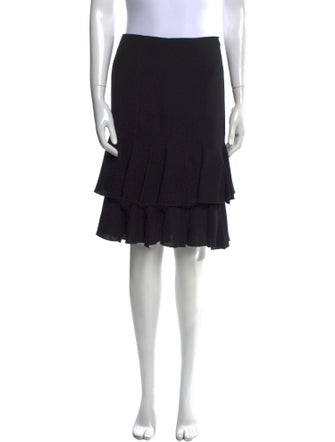 Valentino Ruffle Embellishment Knee-Length Skirt