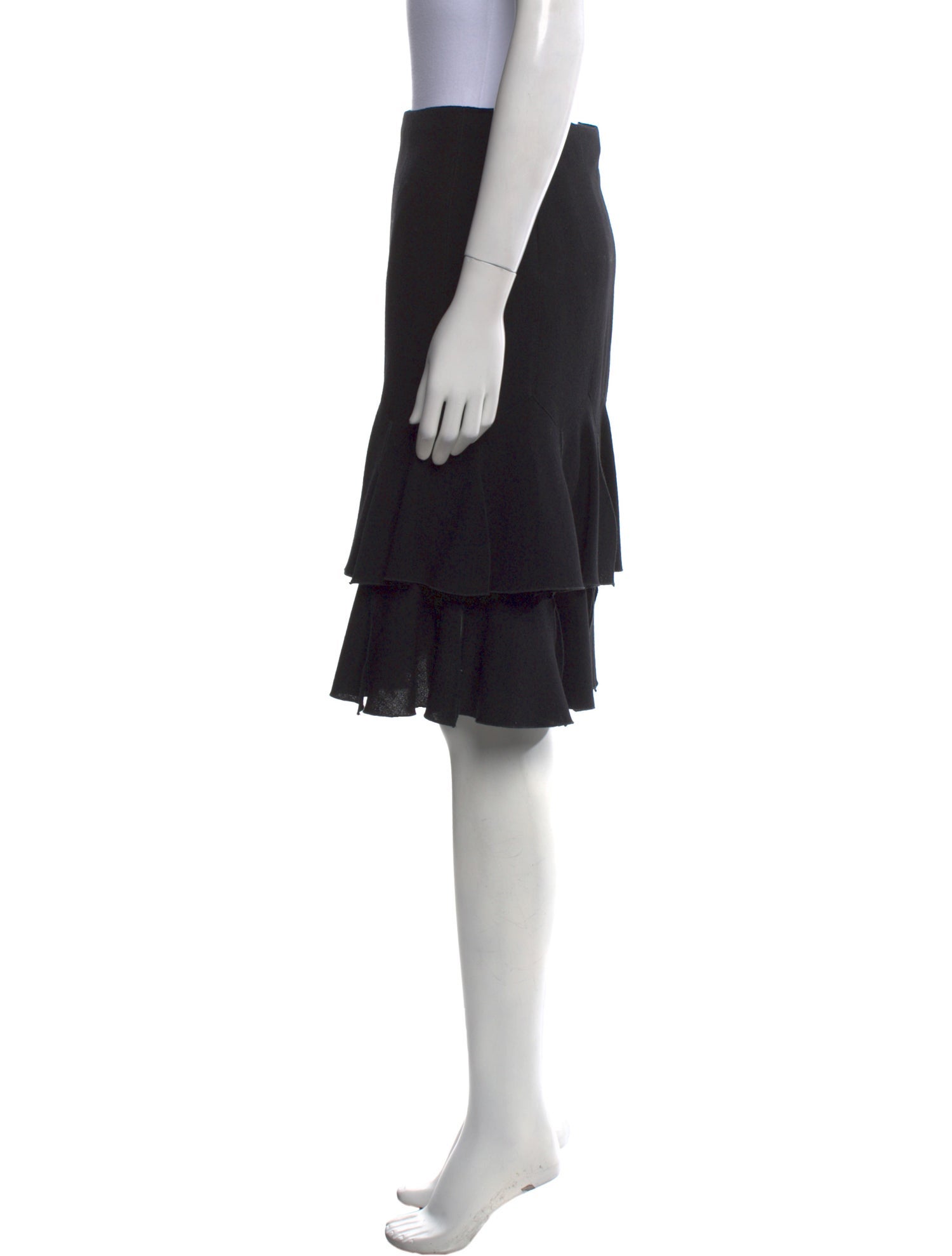 Valentino Ruffle Embellishment Knee-Length Skirt