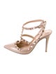 Valentino Rockstud Accents Patent Leather T-Strap Pumps
