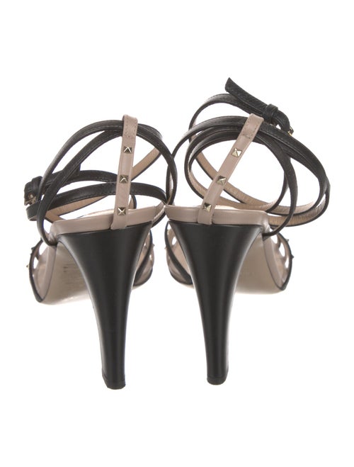 Valentino Leather Studded Accents Sandals