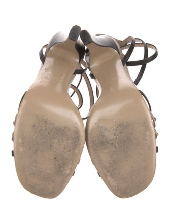 Valentino Leather Studded Accents Sandals