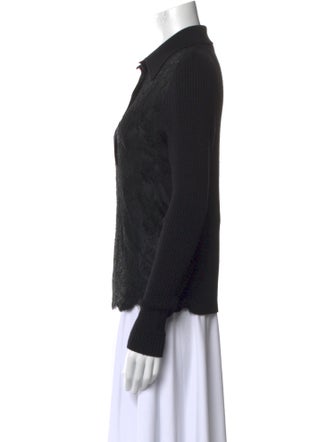 Valentino Long Sleeve Button-Up Top