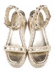 Valentino Rockstud Accents Leather Espadrilles