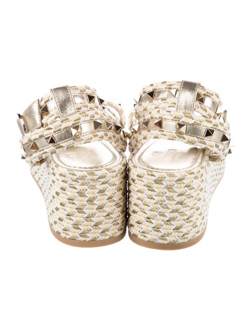 Valentino Rockstud Accents Leather Espadrilles