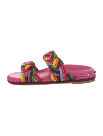 Valentino Rockstud Accents Studded Accents Slides