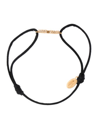 Valentino Crystal Embellished VLogo Slider Adjustable Bracelet