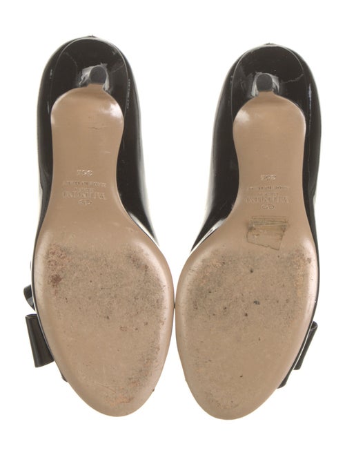 Valentino Patent Leather Bow Accents Pumps