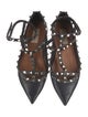 Valentino Rockstud Accents Leather Ballet Flats