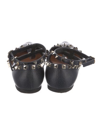 Valentino Rockstud Accents Leather Ballet Flats