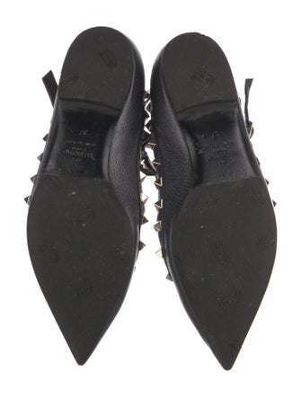 Valentino Rockstud Accents Leather Ballet Flats
