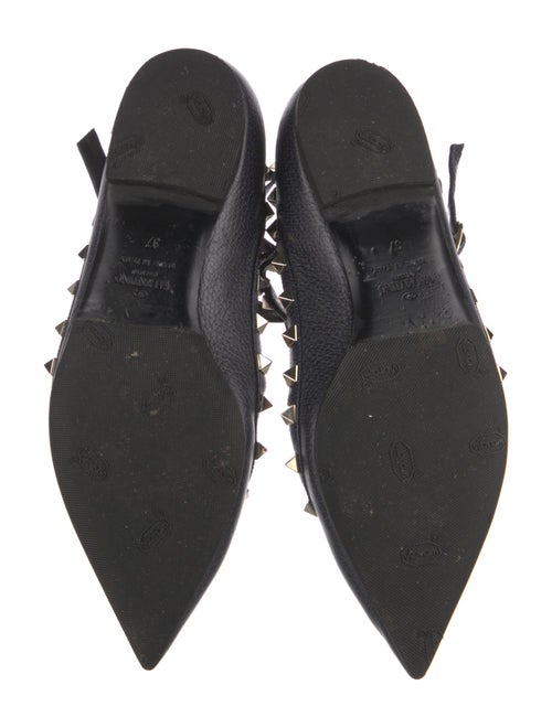 Valentino Rockstud Accents Leather Ballet Flats